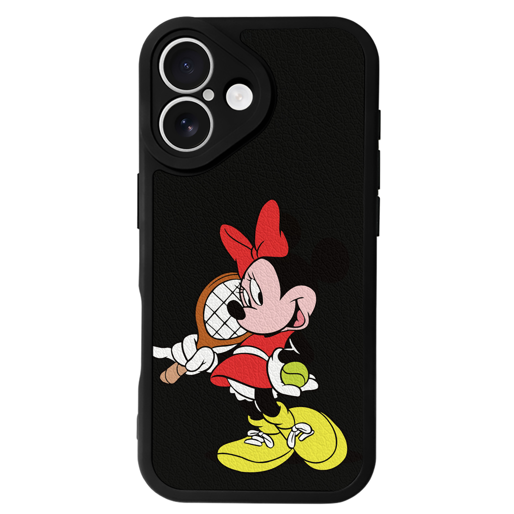 （画像用） ミッキーマウス Mickey Mouse 【iPhone 16シリーズ対応】シリコンスマホケース（レザー調） 材質：シリコン